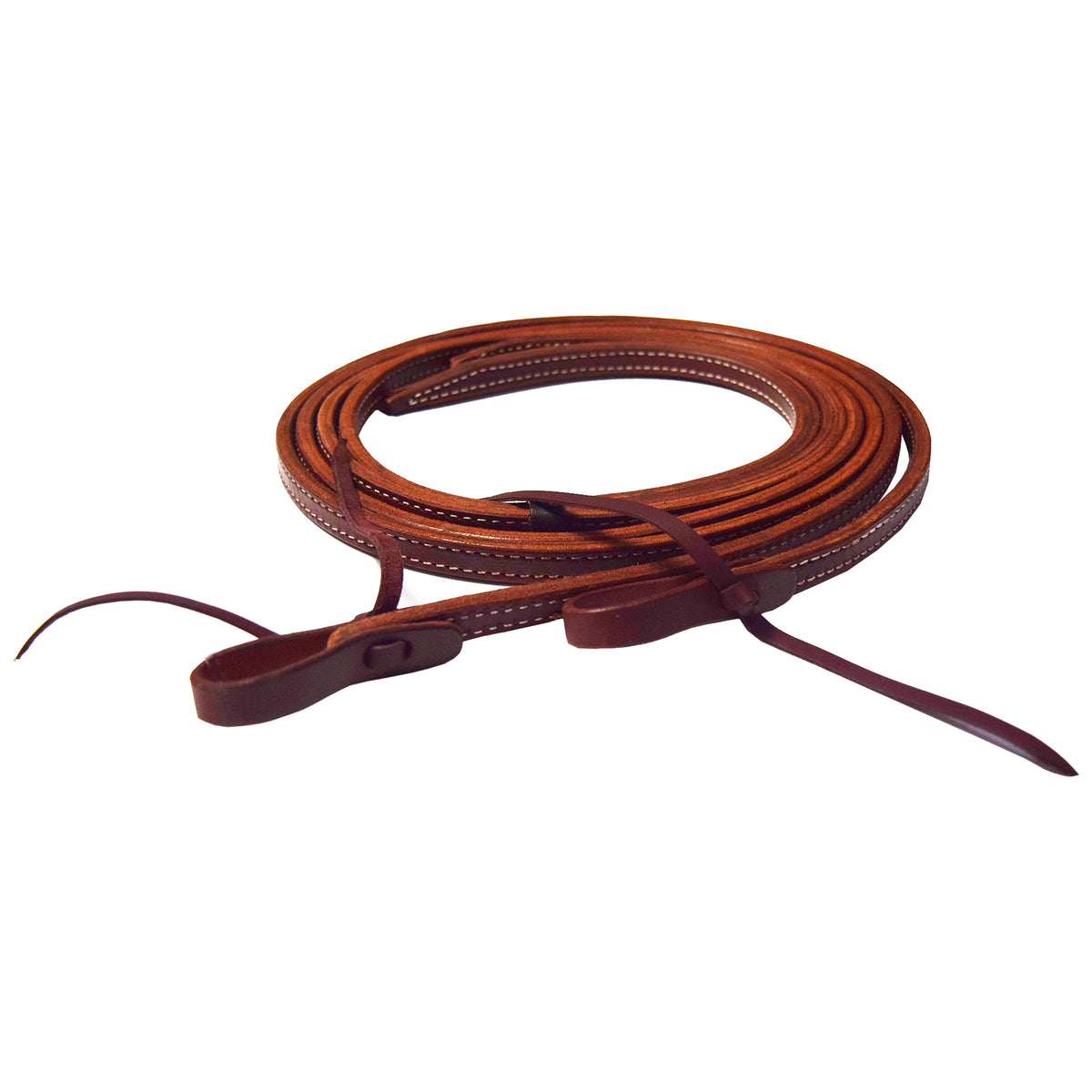 Doubled and Stitched Light Latigo Split Rein 5/8″