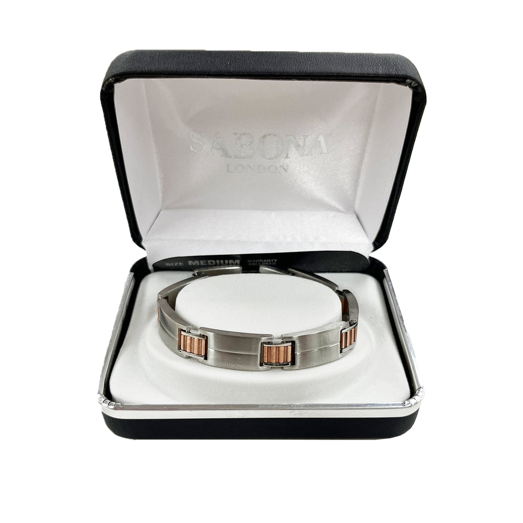 Amazon.com: Sabona Brushed Copper Original Magnetic Bracelet, Copper  Wristband, Large, 6.5” : Health & Household