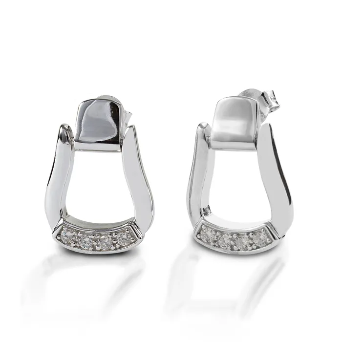 Kelly Herd Earrings Oxbow Stirrup Post Back Sterling Silver Toptac