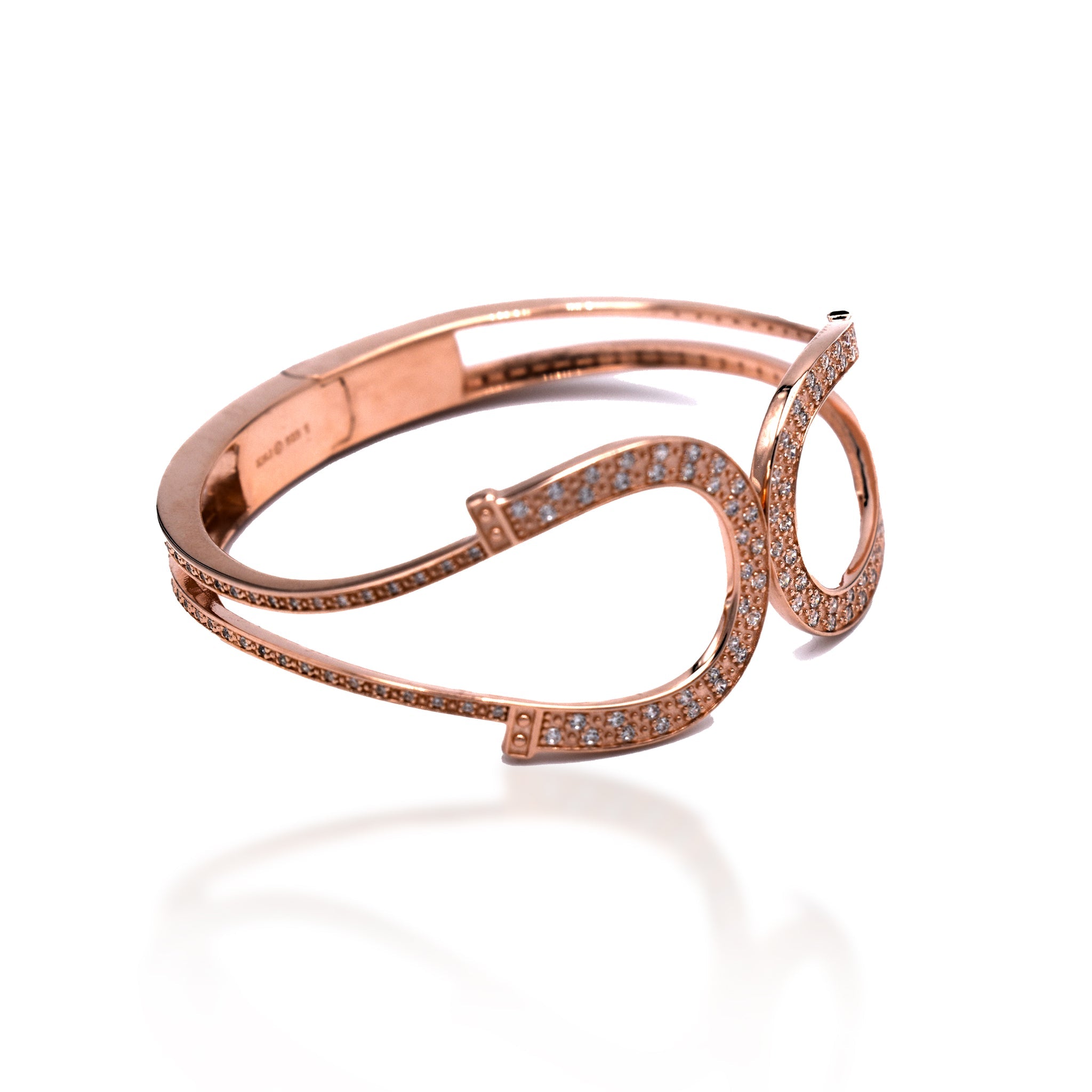 Kelly Herd Bracelet Double Horseshoe Rose Gold Toptac